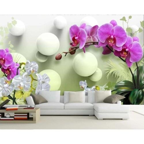 Custom photo wallpaper for walls 3 d flower mural for living room HD butterfly flower 3D stereo TV background wall papers