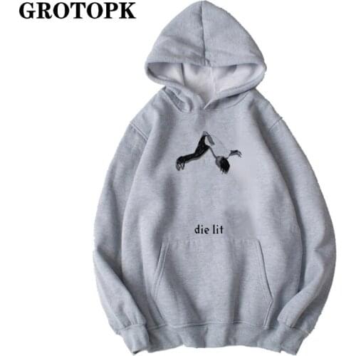 Casual Men Hooded Vintage Playboi Carti Die Lit Hoodies For Men Women Hoodies Long Sleeve Rapper Music Homme Hooded