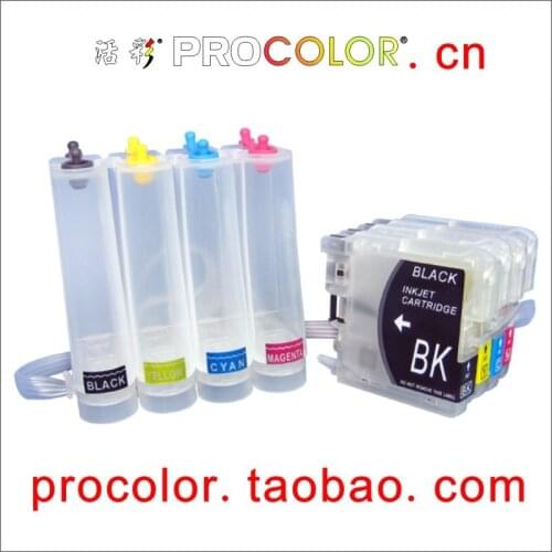 PROCOLOR CISS LC38BK/LC38C/LC38M/LC38Y for BROTHER DCP-145C/DCP-165C/DCP-195C/DCP-375CW/MFC-250C/MFC-255CW/MFC-290C/MFC-295CN