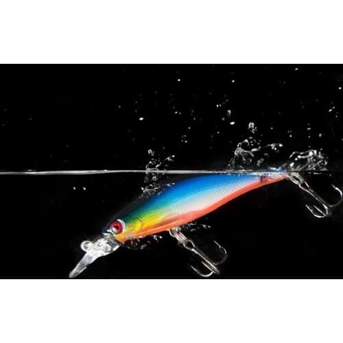 Sealurer Short Tongue Bait 8cm 6g Hard Plastic Laser Wobblers 3D Eyes Sinking Minnow Crank bait Fish Tackle Pesca Jerkbait