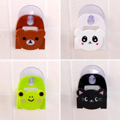Cute Kawaii Cartoon Bear Wall Mounted type Bath Storage Box Animal Cat Soap bar Holder Kitchen Tools Sponge Drain shelf #265810