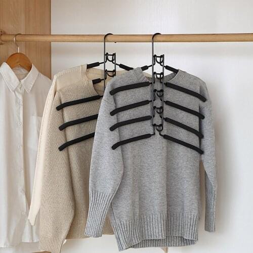 Foldable Drying Racks,Wardrobe Multifunctional Hangers,Wardrobe Space-Saving Organizer,Hangers For Pants For Adults And Children