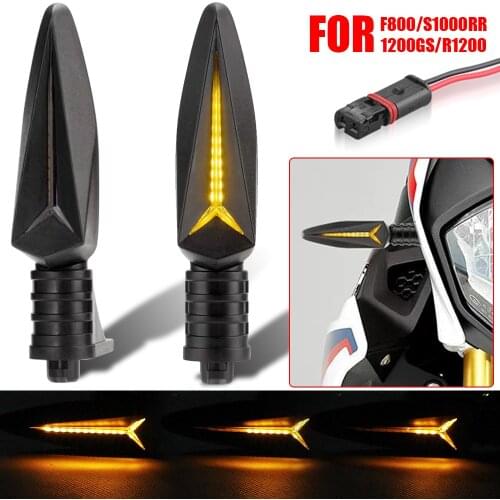 Front Motorcycle LED Turn Signals Light lamp Amber Flowing Water Blinker for BMW R 1200 R 2011-2015 For BMW F 800 ST 2006 - 2012