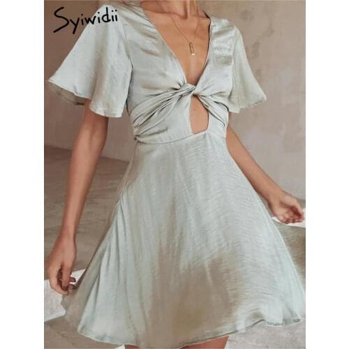 Однотонные летние платья Syiwidii China At AliExpress