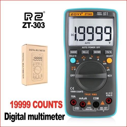 High Quality Professional Industrial LCD Digital Multimeter Backlight high-accuracy Multimeter ZT303