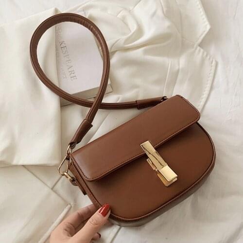 Designer Simple Handbags Lady Vintage Leather Crossbody Bags Brand Women Bag Fashion Flap Messenger Bag Sac Female Shoulder Bags