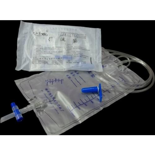 20 pcs 1000ml Drainage bag disposable anti-reflux urine bag medical household elderly sterile bile urine collection belt