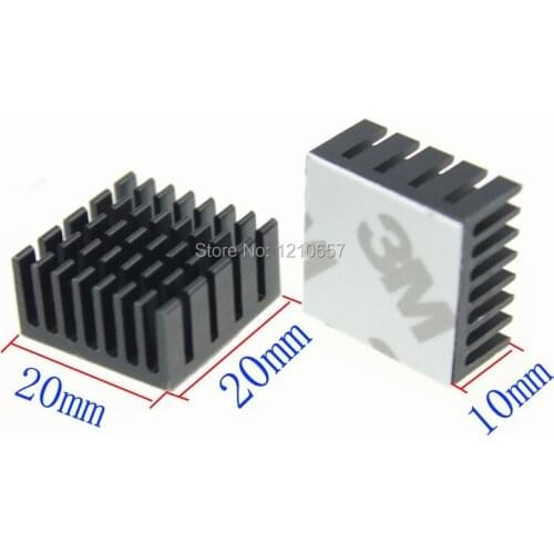 30 pcs lot 20mm 20x20x10mm Aluminium Heatsink For PC Computer RAM DDR IC Chip Cooling