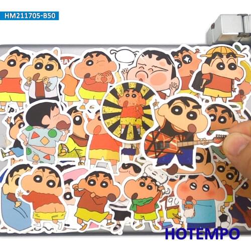 50pcs Cute Lively Cartoon Crayon Boy Funny Decal Stickers Pack for Kids DIY Scrapbook Stationery Phone Laptop Bike Anime Sticker