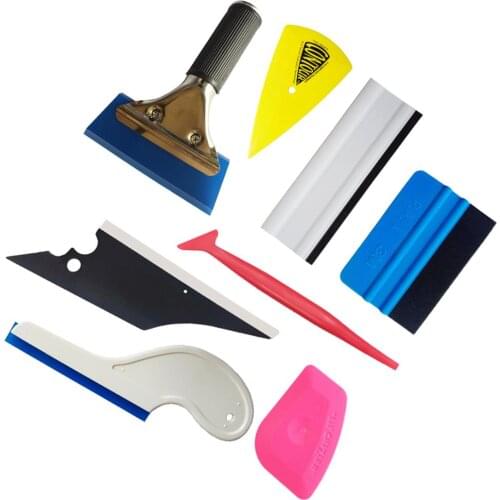 8 in 1 Carbon Film Wrap Tint Tools Auto Window Scraper Car Vehicle Wrapping Application Kit Sticker Vinyl Sheet Squeegee K126