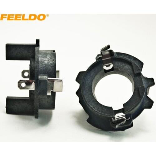 FEELDO 2Pcs Car H7 HID Xenon Beam Installation Bulbs Socket Adapter For Volkswagen MK5/Golf/Rabbit/Jetta (Type1) #AM1334