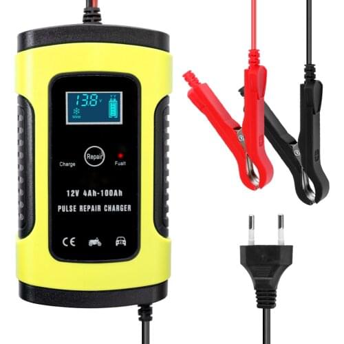 12V 6A Full Automatic Car Battery Charger 110V 220V Intelligent Fast Power Charging Pulse Wet Dry Lead Acid Digital LCD Display