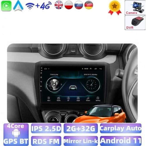 2 Din Android System Car Multimedia Player For Suzuki Swift 2017 2018 2019 2020 Head Unit Auto Radio GPS Navigation BT WIFI