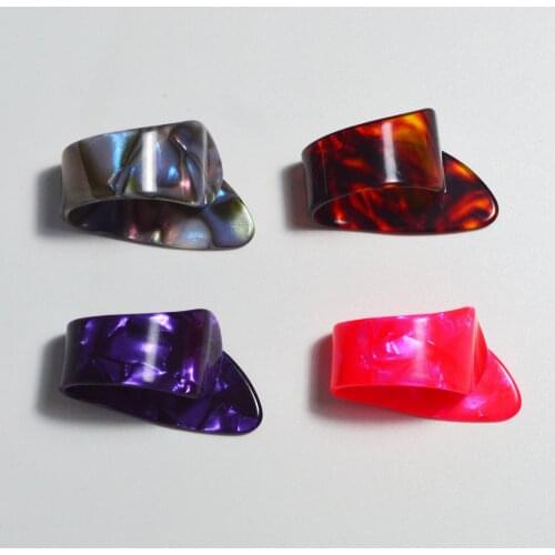 Celluloid Guitar Thumb Finger Picks Random Color for Guitar and Bass