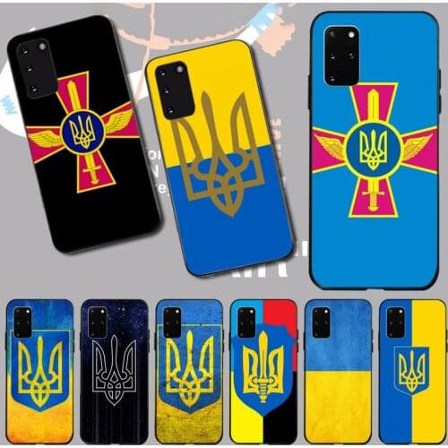 PENGHUWAN Ukraine Flag Black Soft Shell Phone Case Capa for Samsung S20 plus Ultra S6 S7 edge S8 S9 plus S10 5G