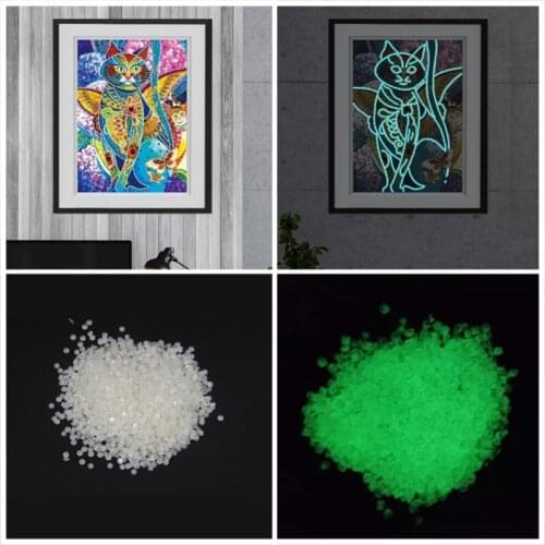 DIY Luminous Round Square Drills Glow In the Dark Diamond Painting drills For gift Create your Mosaic Luminous painting