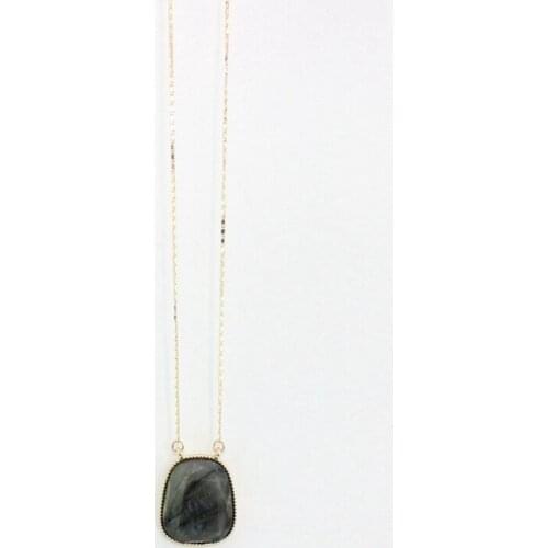 Beautiful Natural stone Statement Necklace Collar Popular Long Gold Color Necklaces Pendants for Women Brand Jewelry SNE160142