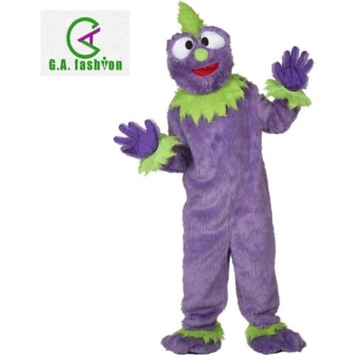 Mascoct Cosplay Halloween Carnival Stage Performance Play Funny Monster Monster Adult Purple Plush Monster Costume