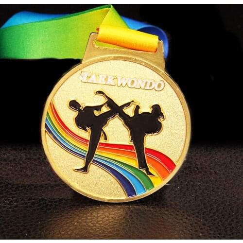Zinc alloy Taekwondo medal sports competitions school sports medal sports gold silver bronze medal free print
