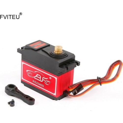 FVITEU 40kg Metal Case Steering Gear 17T Servo Arm for 1/5 HPI Baja 5B SS 5T 5SC Rovan King Motor