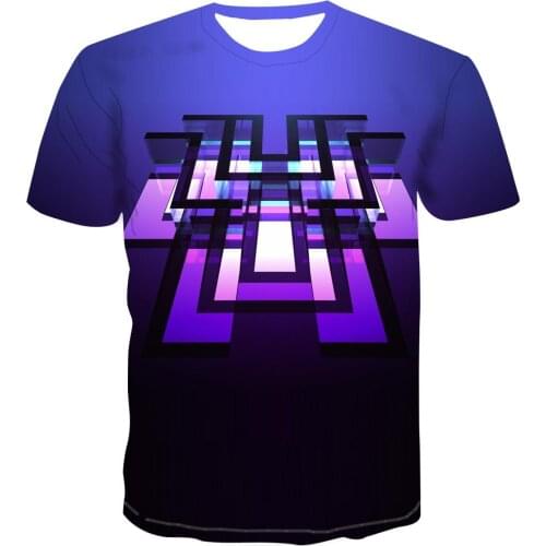 2020 3d T -Shirt Men 'S T -Shirt 3d Printing Color Letter Printing Simple Fashion Geometric T -Shirt S -6xl