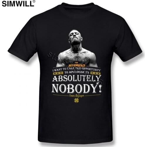 Conor McGregor Tee Mens Retro Short Sleeves Cotton Tee Round Neck Tee Shirts Custom Print Clothes Brother Gift