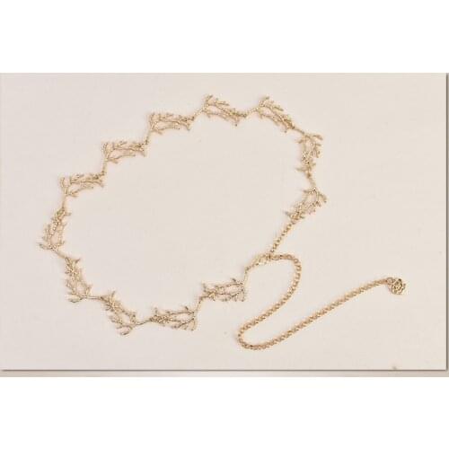 New female Full Metal Mirror thin Waist Belt Women Metallic Gold Plate With Chains Lady Punk Rocky waistband for women BL661