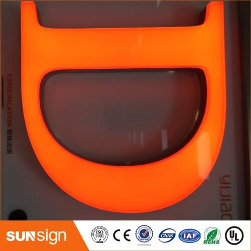 Office signs Led Acrylic Light Channel Letters Outdoor 3D Acrylic Front Lit LED Shop Sign