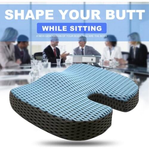 38# Premium Memory Pillow Seat Cushion Coccyx Orthopedic Car Office Chair Cushion Pad For Tailbone Sciatica Lower Back Pain