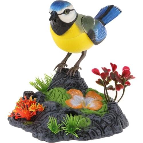 Singing Chirping Bird Toy Realistic Sounds & Movements Sounding Activated Bird Vocal Toys Kids Children Gift
