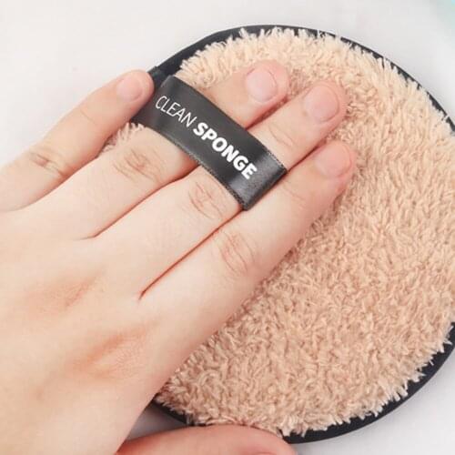 Makeup Remover Powder Puff Soft Sponge Professional Face Cleansing Microfiber Cloth Pad Lazy Cleansing Powder Puff