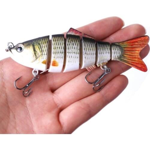 Fishing Lure 10cm 18g 3D Eyes 6 Segment Lifelike Hard Lure Crankbait Sinking Wobblers 2 Hook Fishing Baits Pesca