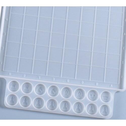 Crystal Epoxy Resin Mold Board Game International Chess Casting Silicone Mould 1XCA