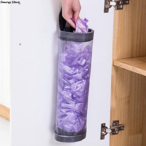 Storage Bag Net Pocket Kitchen Garbage Bag, Recycling Storage Tool Net Bag, Hanging Net Bag Kitchen Organizing Tool Barrel Shape
