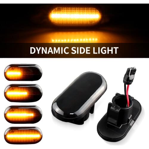 2pcs Canbus For mercedes-benz Smart FORTWO Coupe (453) Cabriolet (453) Flowing Water Indicator LED Side Marker Turn Signal Light