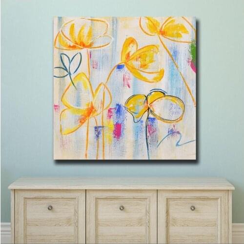 Wlong Art Printing Oil Painting Canvas Sunflower II Wall Art , Wall Pictures for Living Room Bedroom Office No Framed