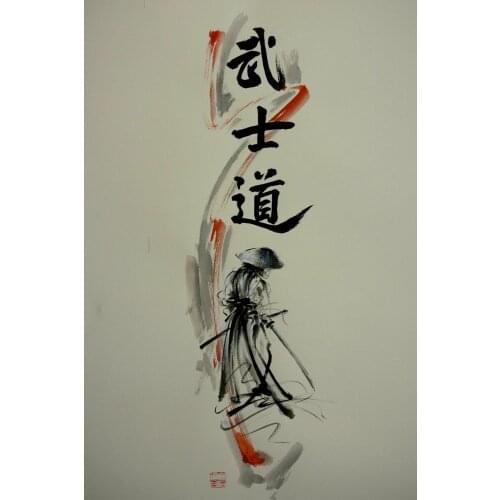 Samurai Japanese Vertical Picture Art Film Print Silk Poster for Your Home Wall Decor 24x36inch