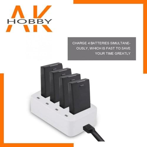 Battery Charger USB 4 in1 Multi Battery Charging Hub for DJI Tello Mini Drone 1100mAh Intelligent Flight Battery Charging Hub