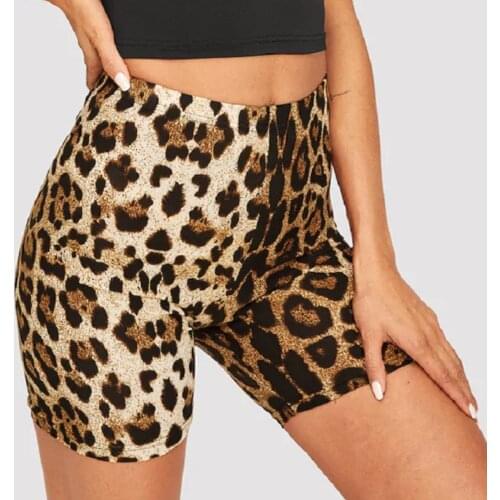 1Pc New Women Leggings Fashion Sexy Casual Leopard Pattern Slim Fit Shorts Sports Fitness Shorts Yoga Shorts боди женское