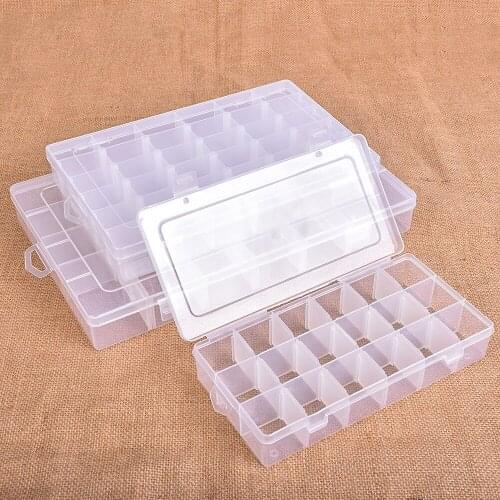 1pcs Multi Grid Fishing Tackle Box 3 Size Fishing Hook Bait Lure Storage Box Case for Swivel Ring Fishing Accessories