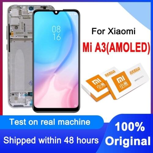100% Original 6.09" LCD Replacement For Xiaomi Mi A3 AMOLED Display Touch Screen Digitizer Assembly For Xiaomi CC9e LCD Panel