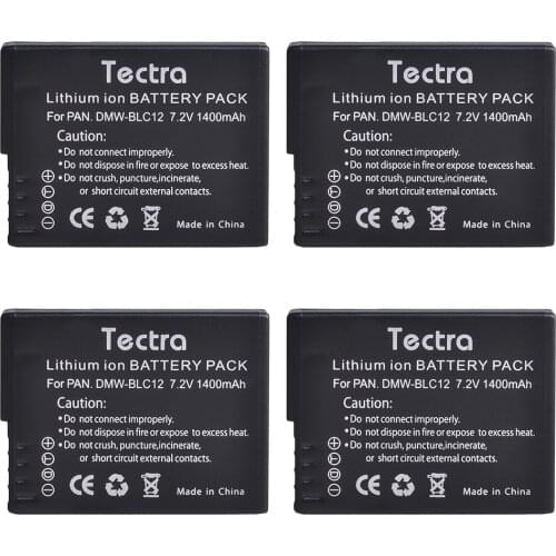 4PCS 1400mAh DMW-BLC12 DMW BLC12PP BLC12E BLC12 BPDC12 DC12U BP-DC12 Batteries for Panasonic DMC GH2 G5 G6 V-LUX4 DMC-GH2 FZ1000