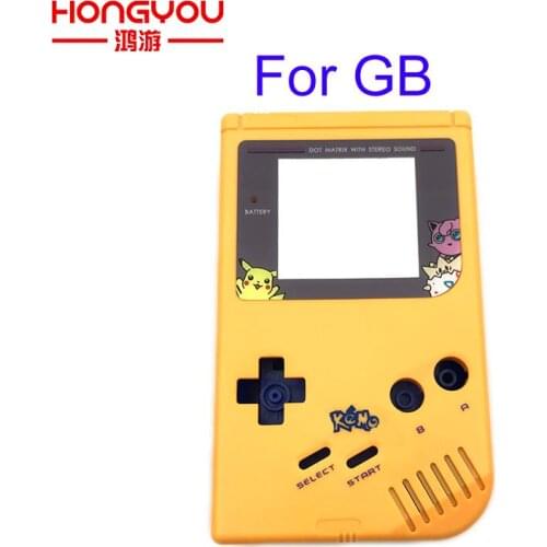 9pcs Yellow and blue Game Replacement Case Plastic Shell Cover for Nintendo GB for Gameboy Classic Console Case housing