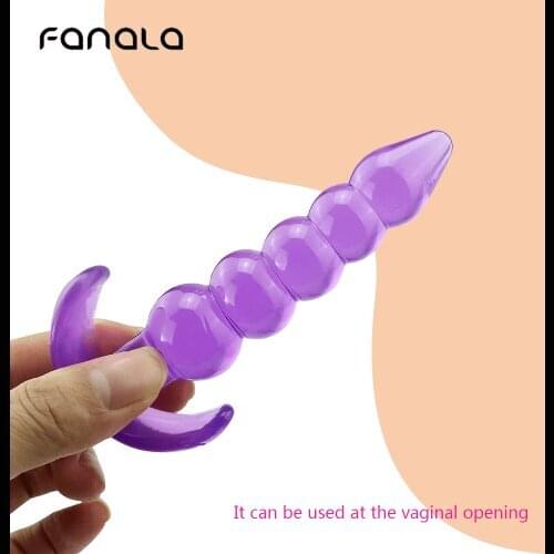 FanaLa Crystal Butt Plugs Beads Anal Sex Toys for Women Silicone Anal Plug Couple Male Gay Masturbator Vaginal Stimulation Balls