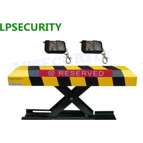 LPSECURITY Remote Control Car Parking Barrier, parking space barrier height 305mm parking post barrier bollard
