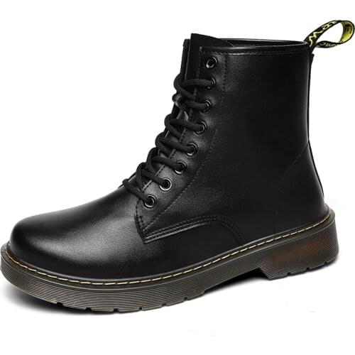 New Men Martins Leather shoes High Top Fashion Winter Warm Snow Women Boots Dr. Motorcycle Ankle Boots Couple Unisex boots