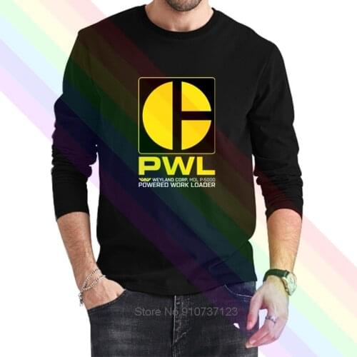 Caterpillar Aliens Powerloader Logo Classic Black T-Shirt 2021 Newest Summer Mens Long Sleeve Popular Tees Shirt Tops Novel