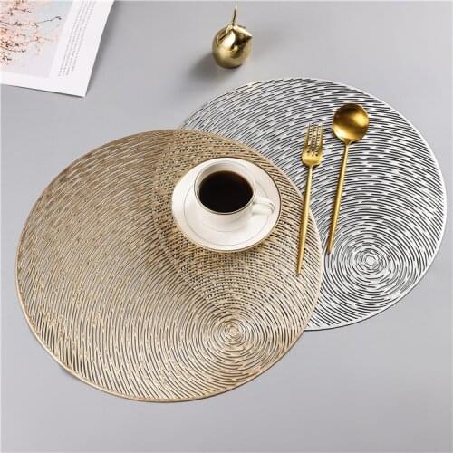 Place Mats for Dining Table Circular Hollow Heat Shield Kitchen Accessories Modern