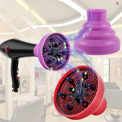 Hairdryer Diffuser Cover High Temperature Resistant Silica Gel Collapsible Hairdryer Accessories Hairdressing Salon Tools