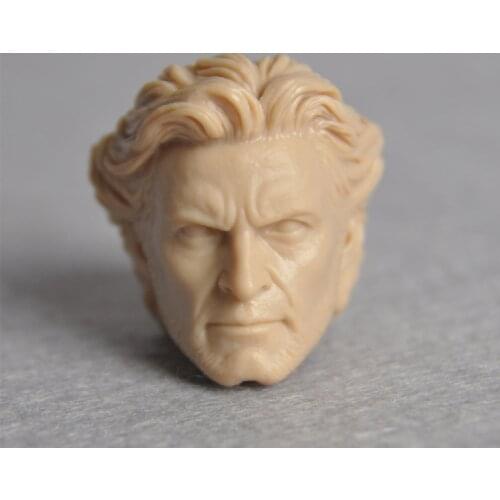 1/6 Scale Hugh Jackman 2.0 Unpainted Head Models Sculpt for 12''Figures Bodies Accessories DIY